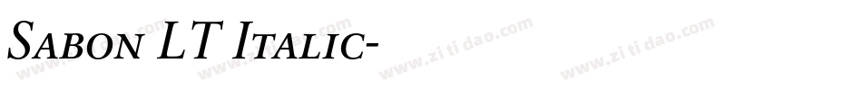 Sabon LT Italic字体转换